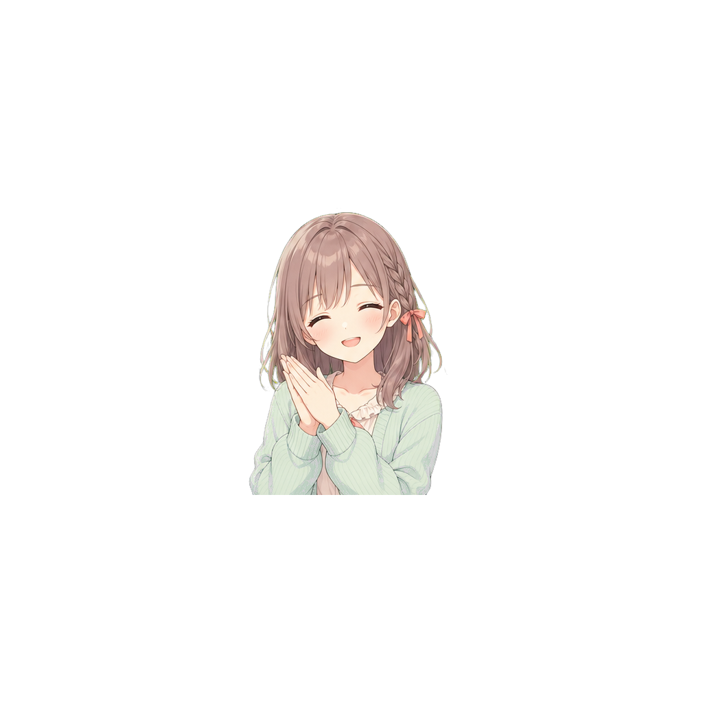 達成を褒める表情